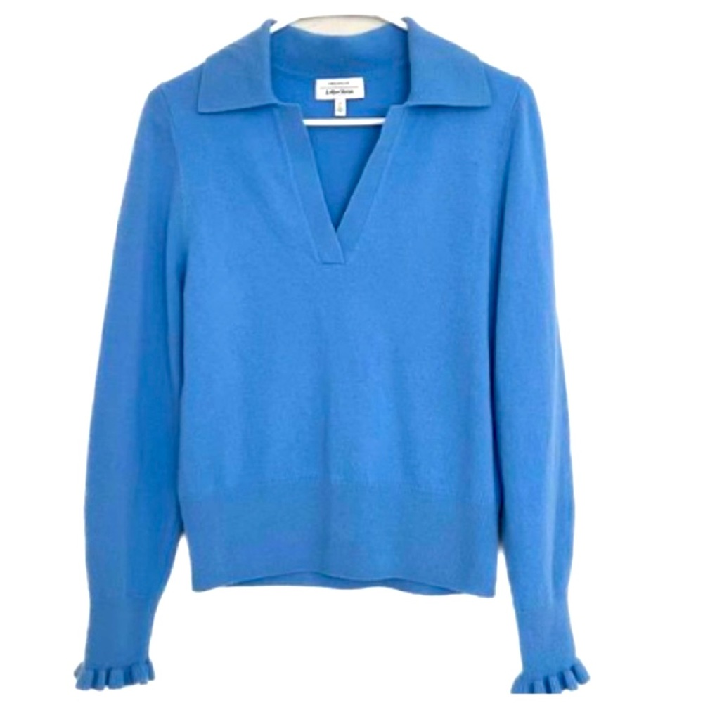 & Other Stories Collared Sweater with Ruffled Sleeves